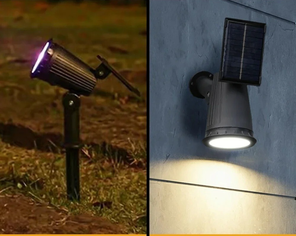 FARETTO SOLARE LED da GIARDINO ESTERNO IMPERMEABILE | LUCE CALDA/FREDDA/RGB