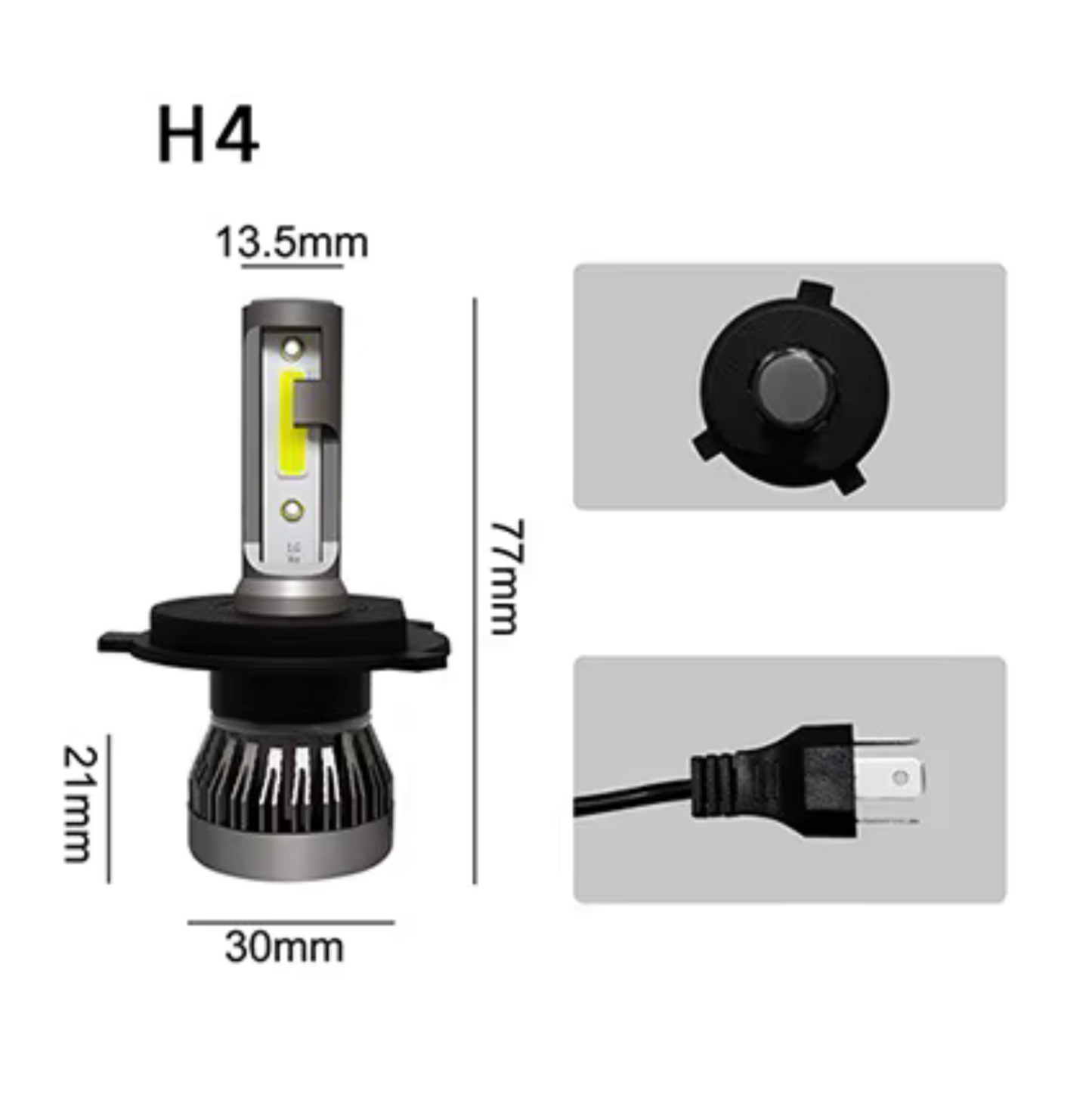 2 LAMPADINE LED H1/H3/H4/H7/H11 -18 000LM da 110W LUCE FREDDA 6000K