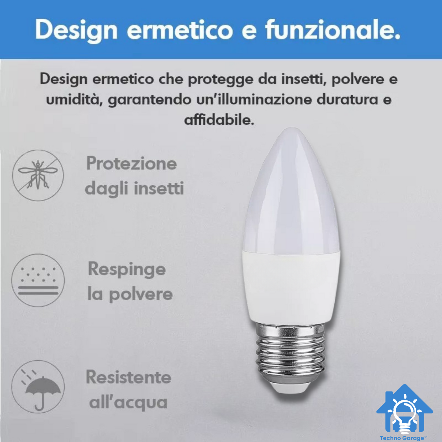 10 LAMPADINE LED E27 A FIAMMA da 3W 6W 9W 12W 15W LUCA FREDDA/NATURALE/CALDA