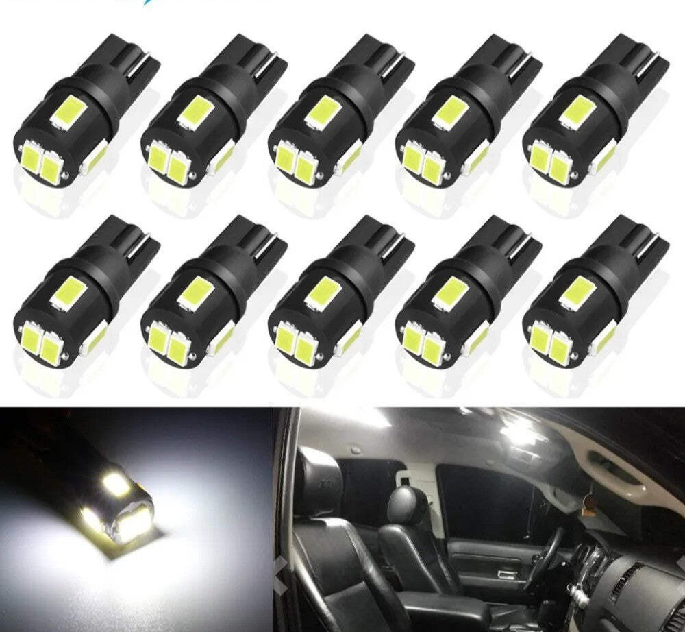 T10 LED W5W 10 PEZZI LUCI TARGA/POSIZIONE LED | Luce bianca 6000K | 1000 lmn 12V