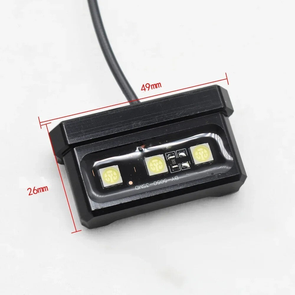 LUCE TARGA MOTO 3 LED UNIVERSALE | 5 COLORI
