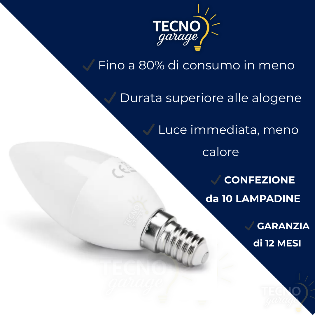 10 LAMPADINE LED E27 CANDELA | 3W 6W 9W 12W 15W | LUCE FREDDA NATURALE CALDA