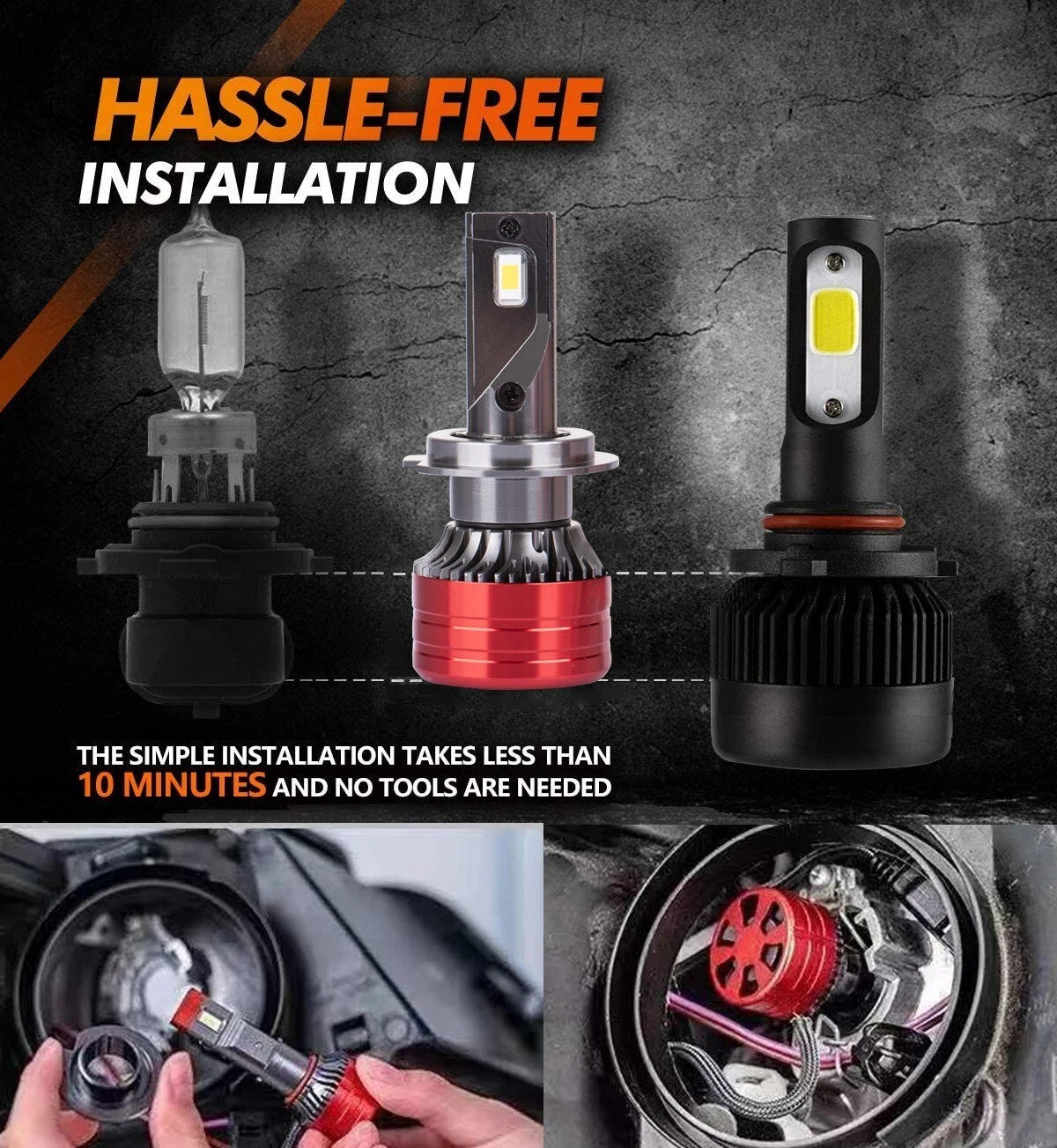 2 LAMPADINE LED AUTO H1-H3-H7-H8-H9-H11 | 24 000 LUMEN | 160W | 6000K