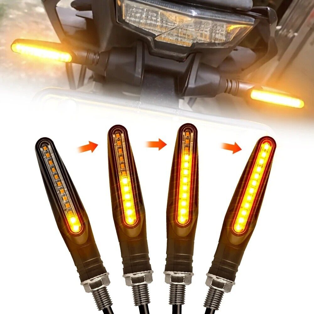 SET 4 FRECCE MOTO LED SEQUENZIALE DINAMICA A SCORRIMENTO UNIVERSALI