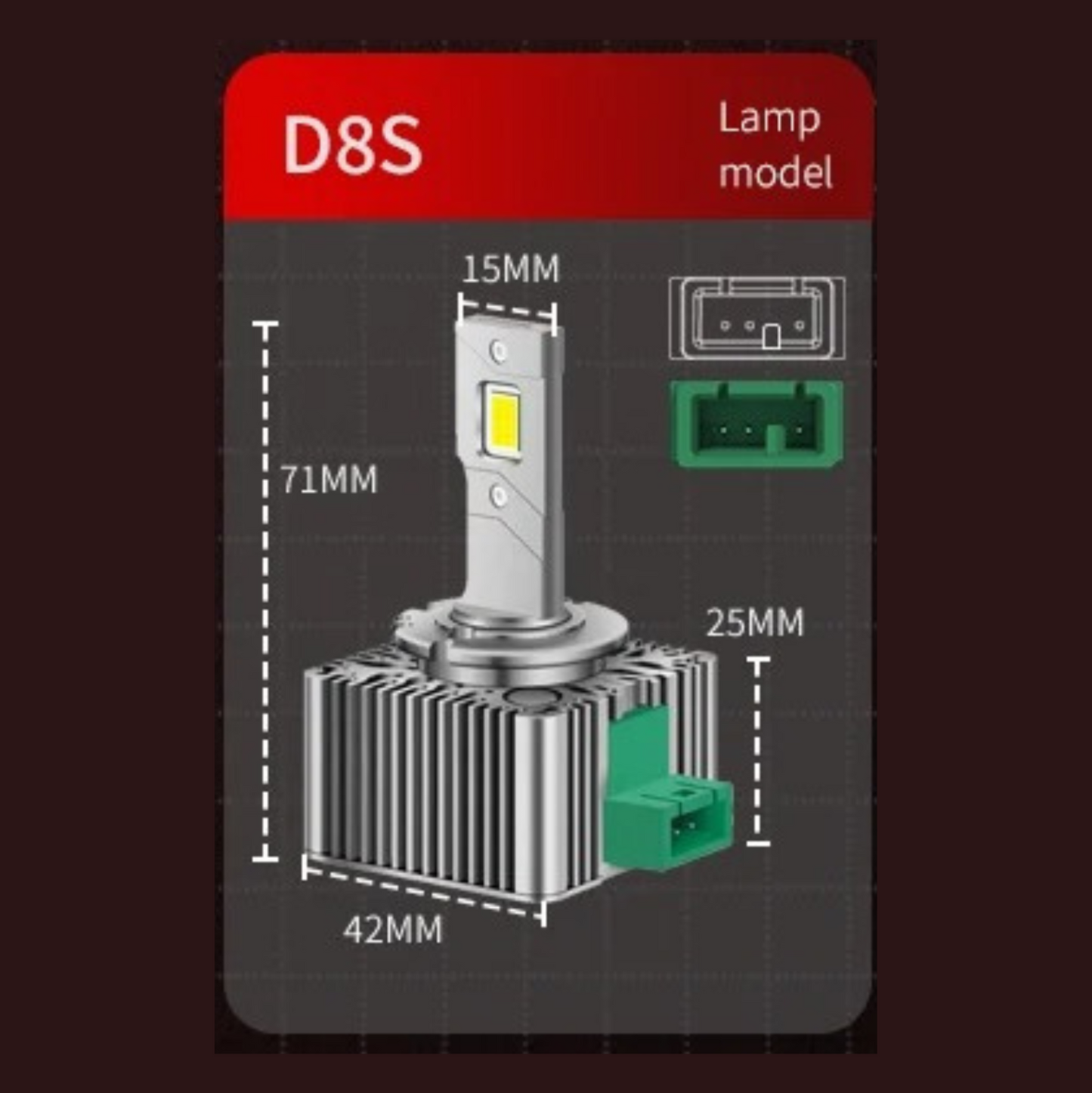COPPIA LAMPADINE D1/2/3/4/5/8 S LED | 140 W | 30 000 LUMEN 6000K