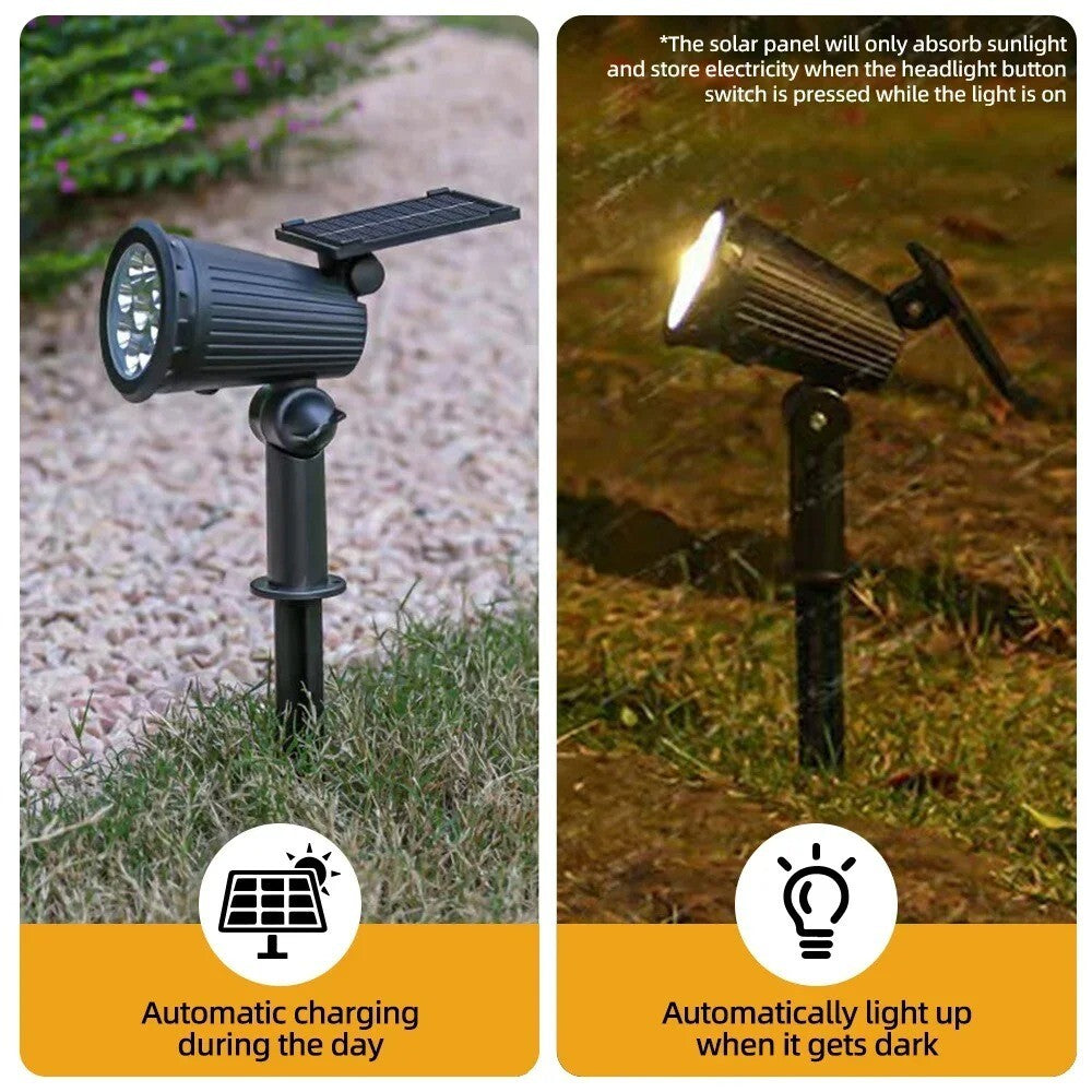 FARETTO SOLARE LED da GIARDINO ESTERNO IMPERMEABILE | LUCE CALDA/FREDDA/RGB