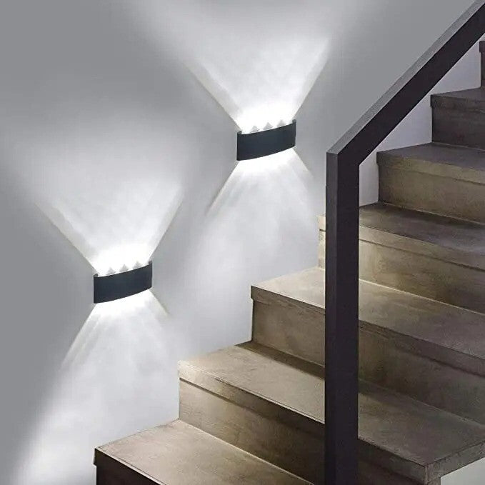 APPLIQUE LED DA PARETE INTERNA/ESTERNA da 2-8W IMPERMEABILE | LUCE BIANCA/FREDDA