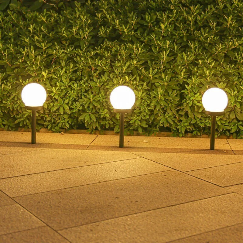 LAMPADA SOLARE LED da GIARDINO ESTERNO a SFERA IMPERMEABILE | LUCE CALDA/FREDDA