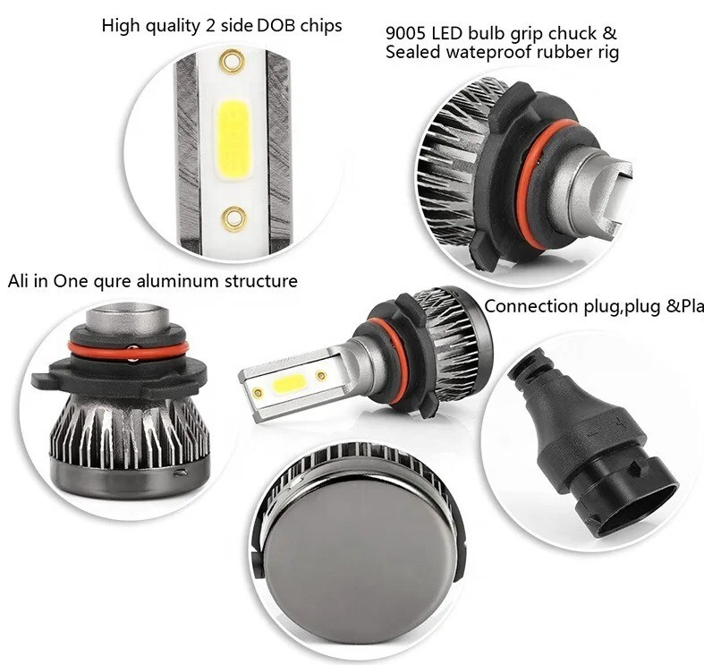2 LAMPADINE LED H1/H3/H4/H7/H11 -18 000LM da 110W LUCE FREDDA 6000K