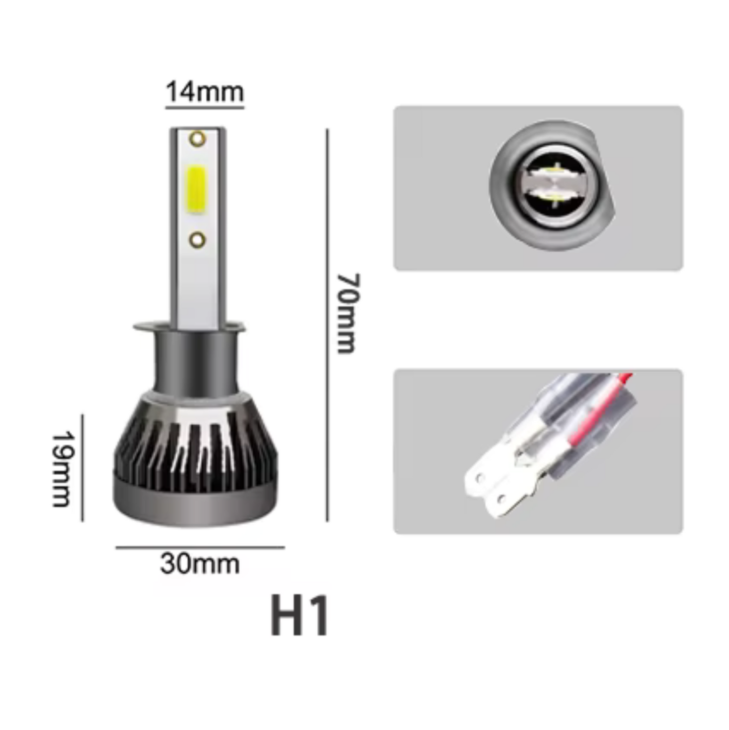 2 LAMPADINE LED H1/H3/H4/H7/H11 -18 000LM da 110W LUCE FREDDA 6000K