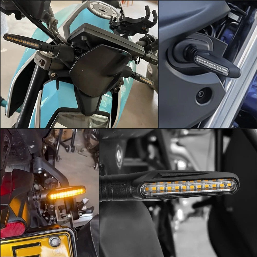 SET 4 FRECCE MOTO LED SEQUENZIALE DINAMICA A SCORRIMENTO UNIVERSALI