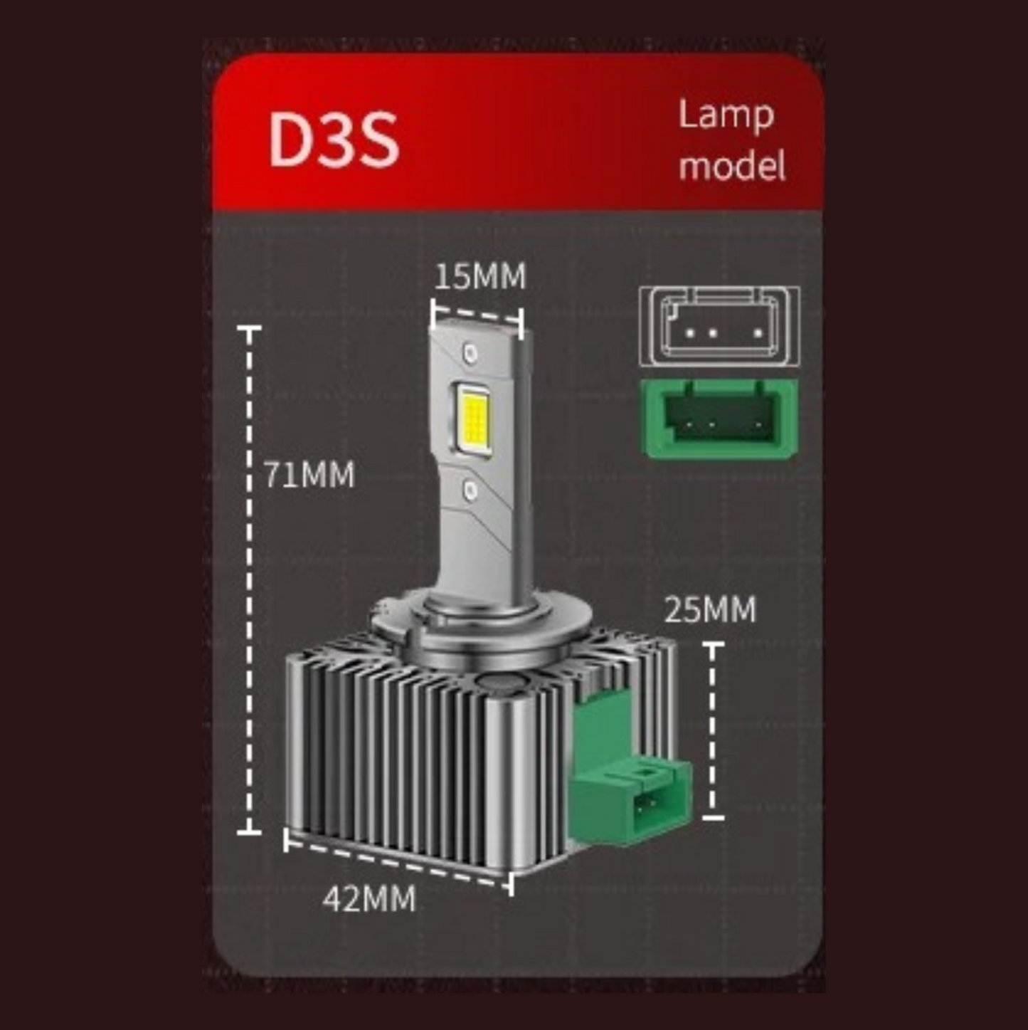 COPPIA LAMPADINE D1/2/3/4/5/8 S LED | 140 W | 30 000 LUMEN 6000K