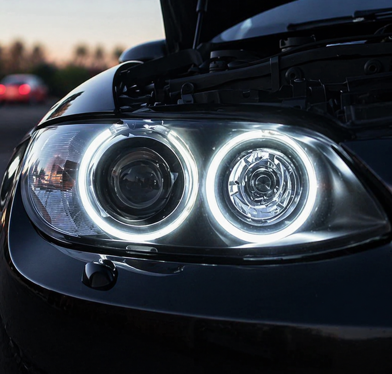 H8 LED Angel Eyes BMW Serie 1 3 5 X5 X6 E90 E87 E60 6000K CANBUS