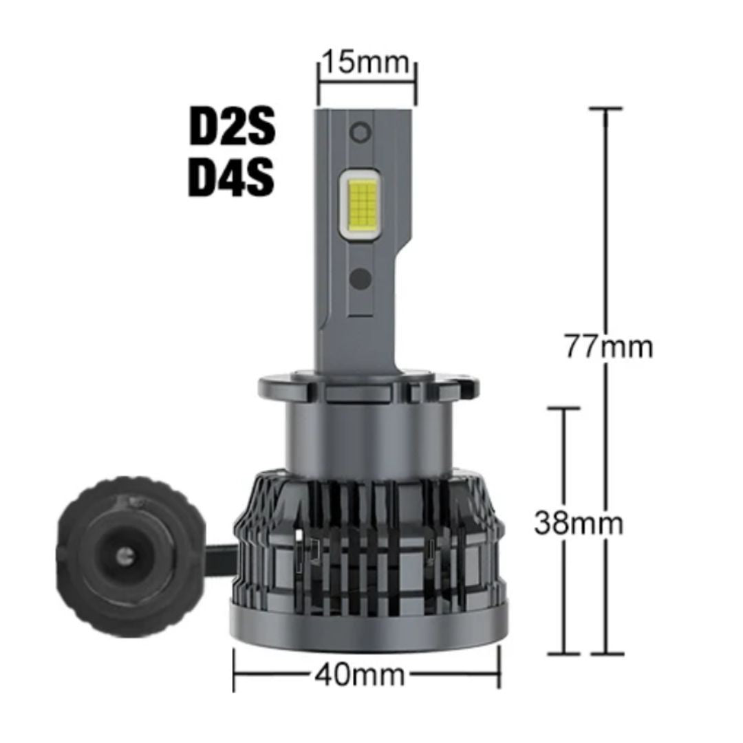 2 LAMPADINE D1S/D2S/D3S/D4S/D5S/D8S LED | 160 W | 30 000 LUMEN 6500K Luce bianca