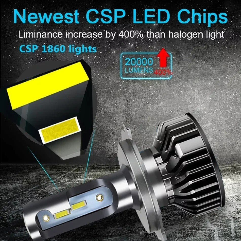 LAMPADINE LED H1-H4-H7-H8/H9/H11 | 22000lm 120W | da 3000 a 8000K -GARANZIA 12 M