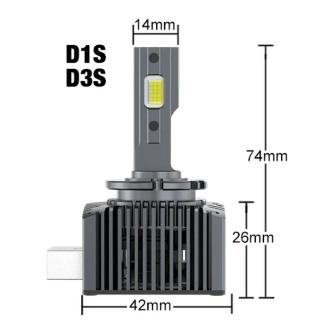2 LAMPADINE D1S/D2S/D3S/D4S/D5S/D8S LED | 160 W | 30 000 LUMEN 6500K Luce bianca
