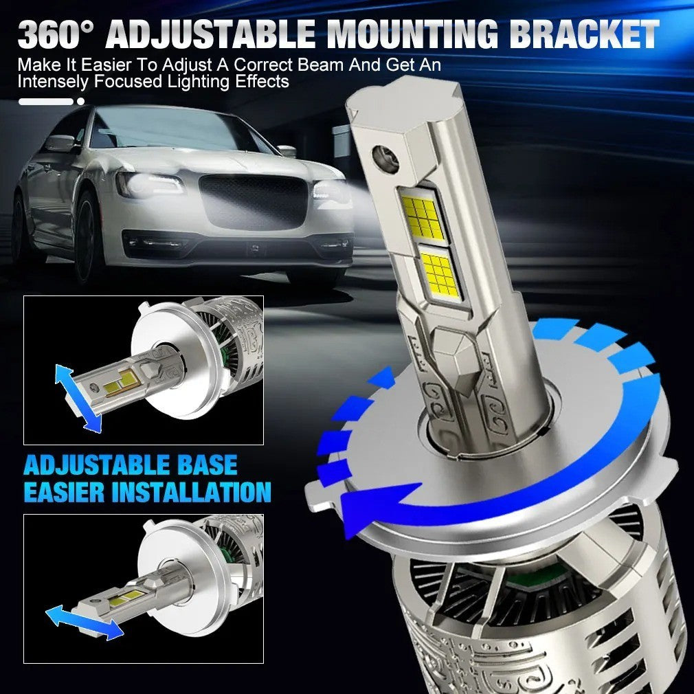 2 LAMPADINE LED H1-H3-H4-H7-H8/H11 | 30000 LUMEN 140W | Luce bianca 6500K CANBUS