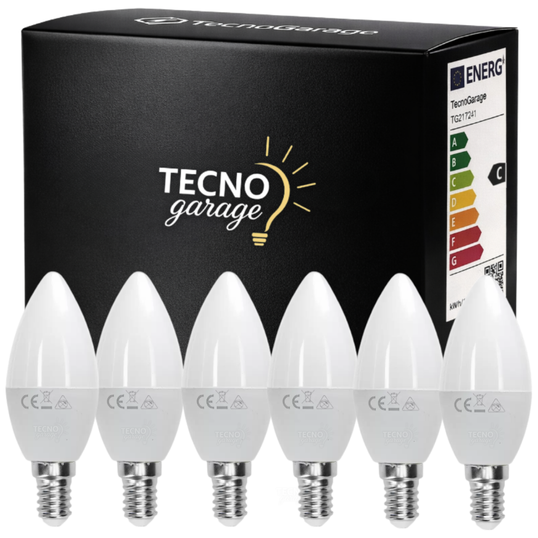 6 LAMPADINE LED E14 A CANDELA da 3W 6W 9W 12W 15W LUCE FREDDA NATURALE CALDA