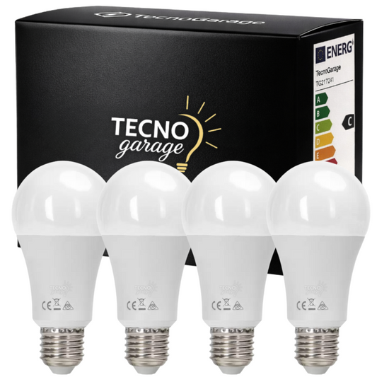 4 LAMPADINE LED E27 LUCE FREDDA LUCE CALDA DA 3W 6W 9W 12W 15W 18W 20W