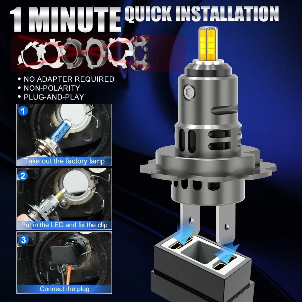 H7 LED CANBUS | 2 LAMPADINE da 30.000 LUMEN 300W-  LENTICOLARI- GARANZIA 1 ANNO