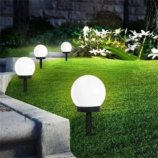 LAMPADA SOLARE LED da GIARDINO ESTERNO a SFERA IMPERMEABILE | LUCE CALDA/FREDDA