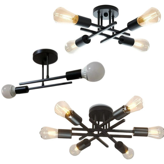 LAMPADARIO MODERNO DA SOFFITTO MODELLO SPUTNIK ATTACCO E27 da 2/4/6 LAMPADE