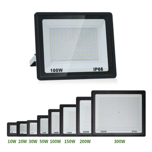 FARO LED DA ESTERNO IP66 WATER PROOF | DA 10W A 300W LUCE FREDDA/NATURALE/CALDA