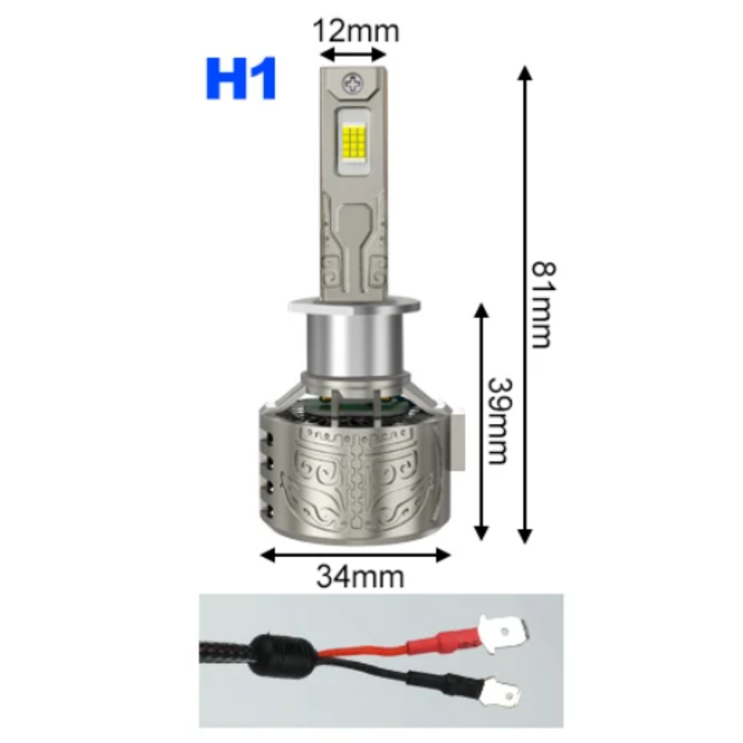 2 LAMPADINE LED H1-H3-H4-H7-H8/H11 | 30000 LUMEN 140W | Luce bianca 6500K CANBUS