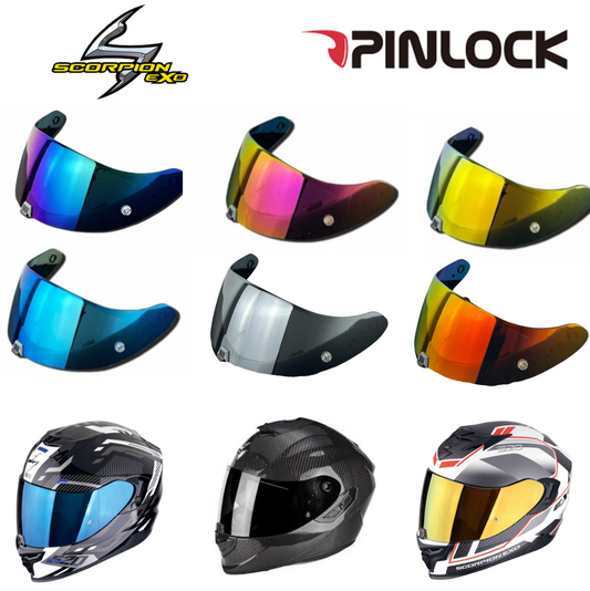VISIERA per SCORPION EXO 1400 CARBON/ R1 AIR EXO 520 | 14 COLORI | Pinlock Ready