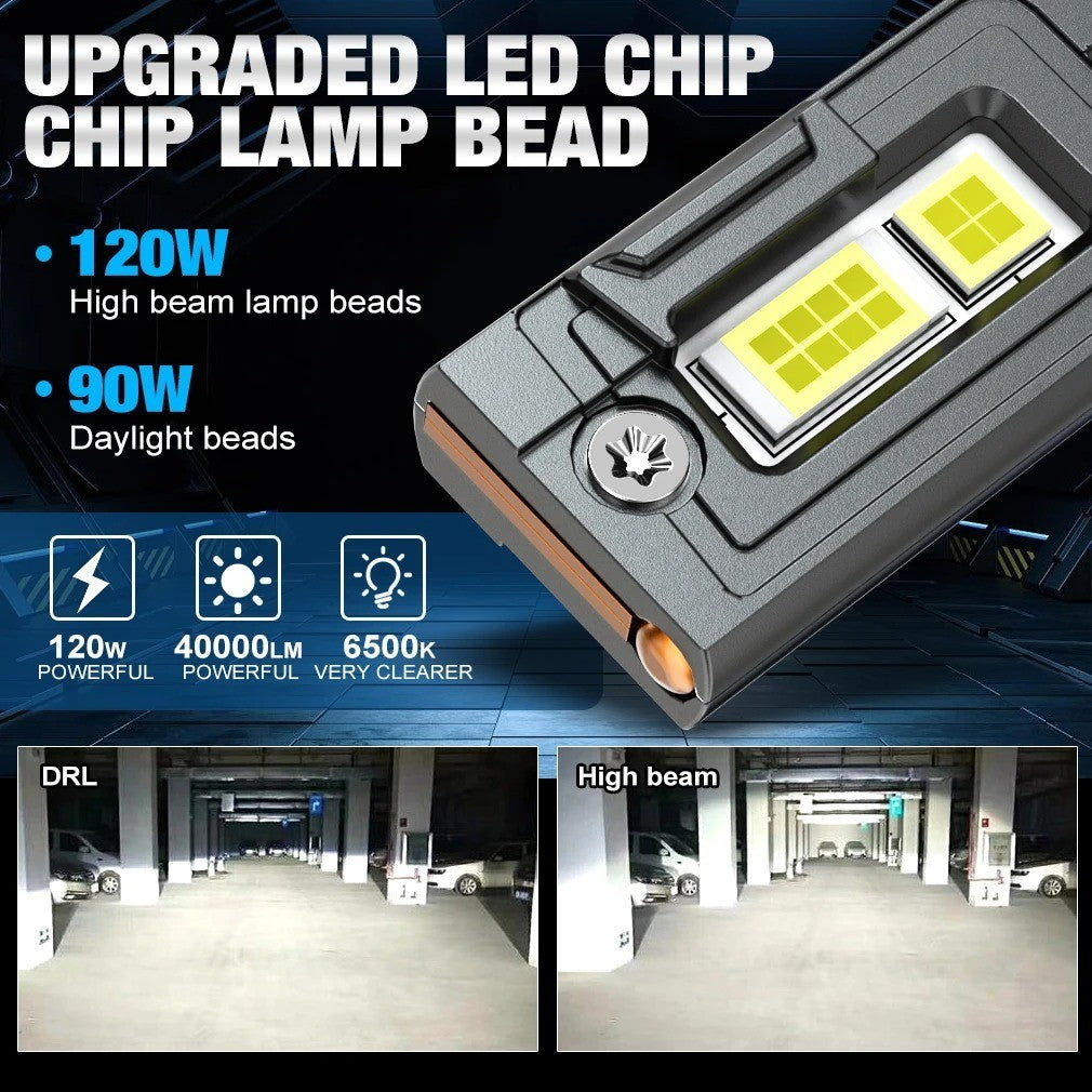H15 LED CANBUS | 2 LAMPADINE LED 120W 12 V | 40'000 LUMEN LUCE BIANCA 6500K