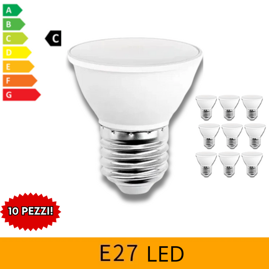 10 LAMPADINE LED E27 FARETTO da 3W 6W 9W 12W