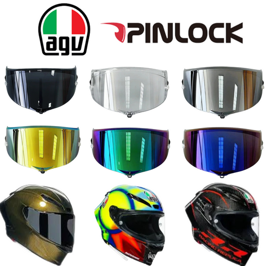 VISIERA per AGV CORSA RR Race 3, PISTA GP R/RR, CORSA R |6 COLORI |Pinlock Ready
