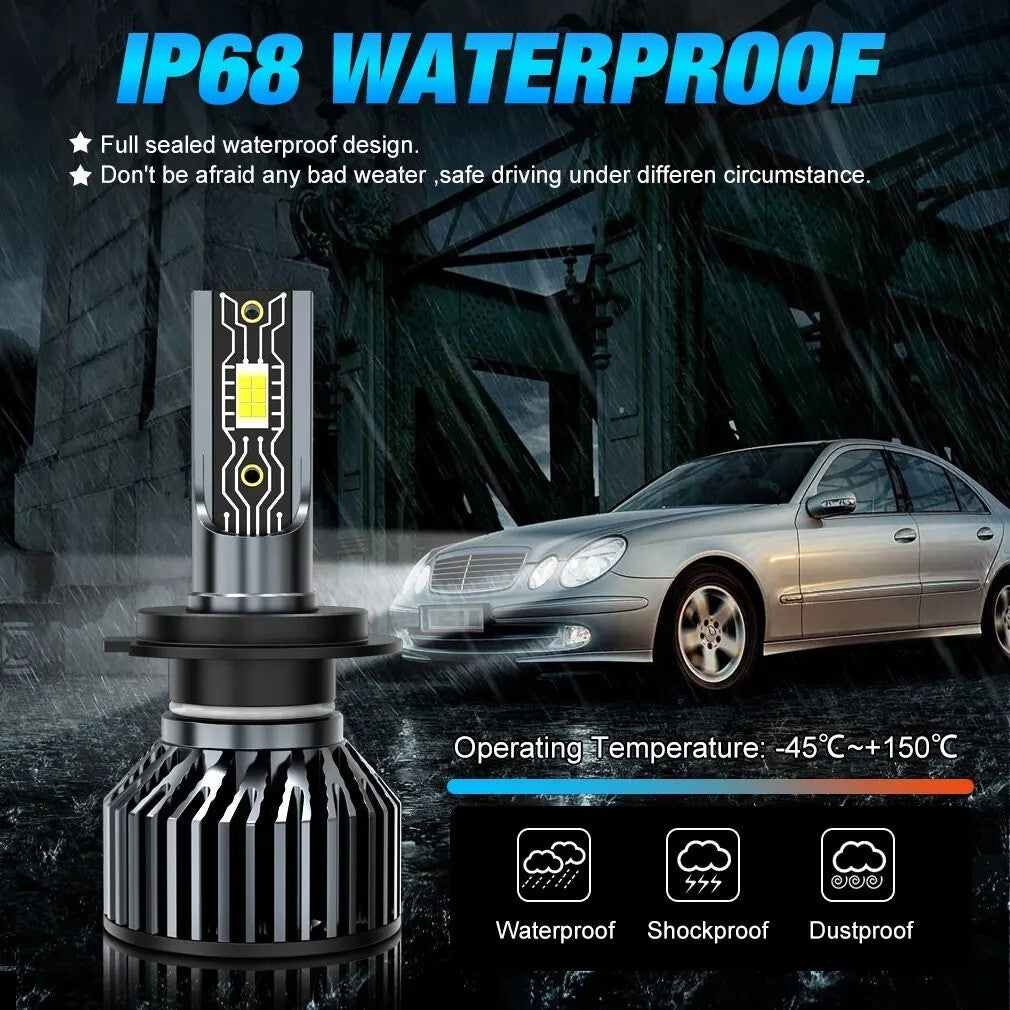 2 LAMPADINE LED H1 da 25 000 LUMEN 6000K 12V 100 W AUTO