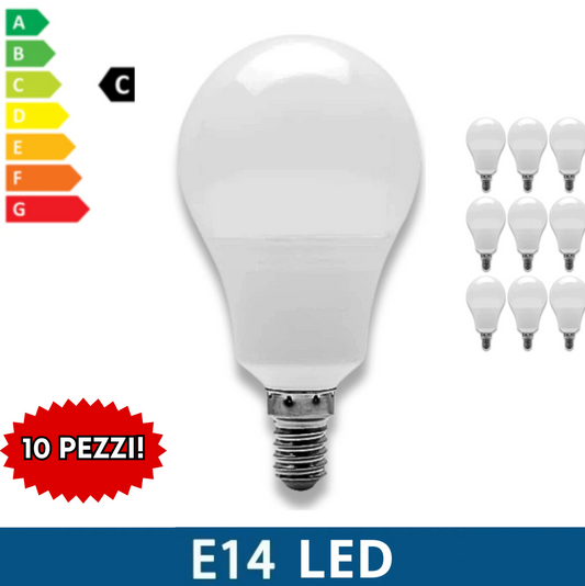 10 LAMPADINE LED E14  da 3W 6W 9W 12W 15W 18W 20W | LUCE FREDDA/NATURALE/CALDA