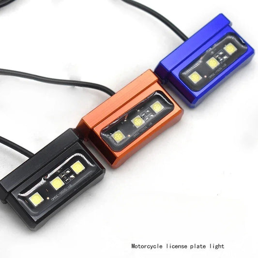 LUCE TARGA MOTO 3 LED UNIVERSALE | 5 COLORI