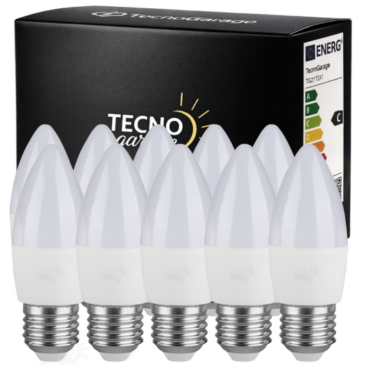10 LAMPADINE LED E27 CANDELA | 3W 6W 9W 12W 15W | LUCE FREDDA NATURALE CALDA