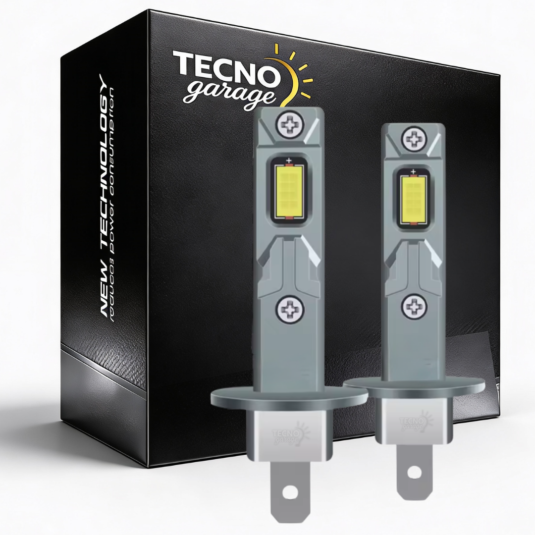 H1 LED- COPPIA ABBAGLIANTI AUTO- 100W-30.000 LUMEN-LUCE BIANCA- GARANZIA 12 MESI