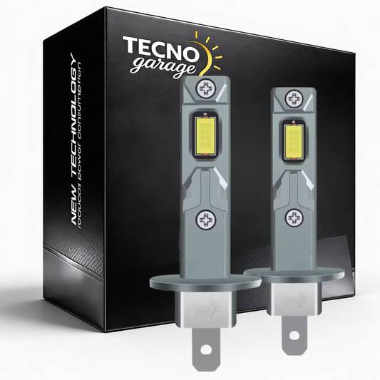 H1 LED- COPPIA ABBAGLIANTI AUTO- 100W-30.000 LUMEN-LUCE BIANCA- GARANZIA 12 MESI