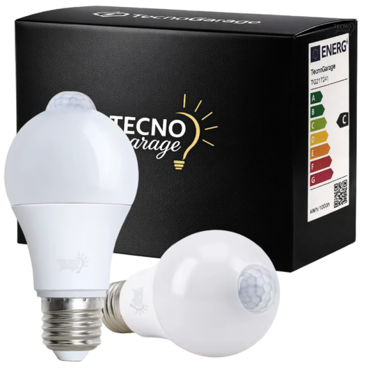 E27 LED SENSORE DI MOVIMENTO- 1 LED da 6W 9W 12W 15W 18W 20W- LUCE CALDA FREDDA