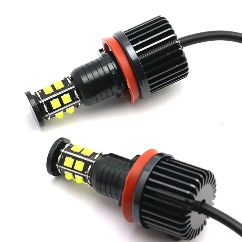 H8  LED Angel Eyes BMW Serie 1 3 5 X5 X6 E90 E87 E60 6000K CANBUS